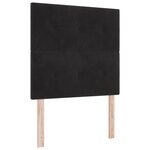 vidaXL Cadre de lit noir 90x200 cm velours