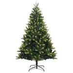 vidaXL Sapin de Noël artificiel à charnières avec support 210 cm