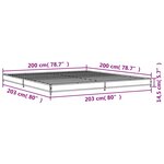 vidaXL Cadre de lit sans matelas chêne sonoma 200x200 cm