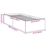 vidaXL Cadre de lit sonoma gris 90x200 cm bois d'ingénierie