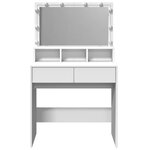 vidaXL Coiffeuse avec LED blanc 80x41x134 5 cm