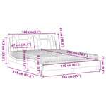 vidaXL Lit avec matelas blanc 160x200 cm similicuir