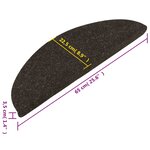 vidaXL Tapis d'escalier auto-adhésifs 10 Pièces anthracite 65x22 5x3 5 cm