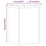 vidaXL Supports pour plantes 2 Pièces noir 25x25x35 cm bois d'ingénierie