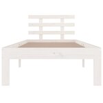 vidaXL Cadre de lit sans matelas blanc bois massif 100x200 cm