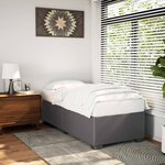 vidaXL Cadre de lit sans matelas gris 90x200 cm similicuir