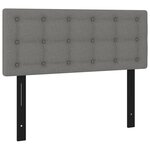 vidaXL Tête de lit gris foncé 100x5x78/88 cm tissu