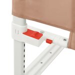 vidaXL Barrière de sécurité de lit d'enfant Taupe 190x25 cm Tissu