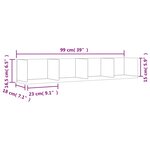 vidaXL Armoire murale sonoma gris 99x18x16 5 cm bois d'ingénierie