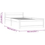 vidaXL Cadre de lit sans matelas bois massif 90x190 cm
