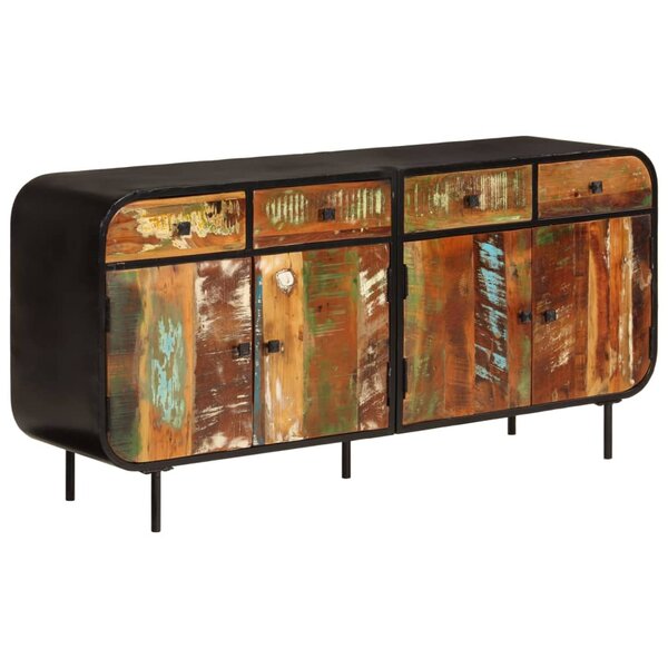 vidaXL Buffet 140x35x70 cm bois massif de récupération et métal