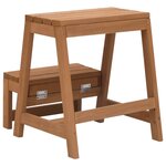 vidaXL Escabeau pliable Bois de sapin massif