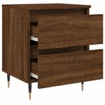 vidaXL Tables de chevet 2 Pièces chêne marron 40x35x50 cm bois ingénierie