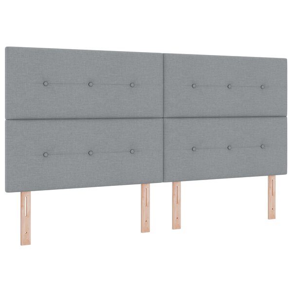vidaXL Applique LED Tête de Lit Gris clair 100 cm Tissu