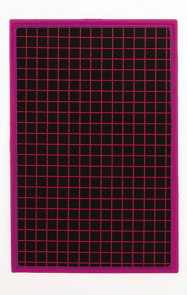 Ardoise en carton 155 x 235 mm Unie / Quadrillée cadre rouge JPC