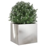 vidaXL Jardinière argenté 32x30x29 cm acier inoxydable