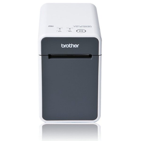 Imprimante d'étiquettes thermique Brother TD2125N USB  LAN - Résolution 203 dpi - Vitesse 152 4 mm - Couleur Blanc/Gris