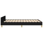vidaXL Cadre de lit avec tête de lit Noir 120x200 cm Tissu
