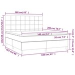 vidaXL Sommier à lattes de lit et matelas et LED Gris clair 160x200 cm