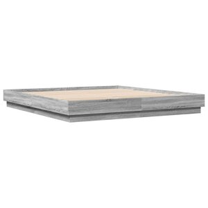 vidaXL Cadre de lit sonoma gris 200x200 cm bois d'ingénierie
