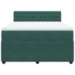 vidaXL Sommier à lattes de lit et matelas Vert foncé 140x200cm Velours