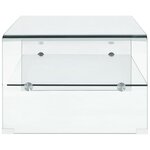 vidaXL Table basse Clair 98x45x31 cm Verre trempé