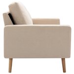 vidaXL Ensemble de canapés 2 Pièces Tissu Crème