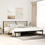 vidaXL Cadre de lit en métal sans matelas chêne sonoma 200x200 cm