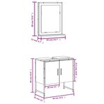 vidaXL Ensemble d'armoires de salle de bain 2 Pièces chêne marron