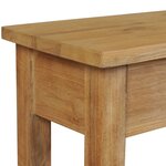 vidaXL Table console teck massif 120x30x80 cm
