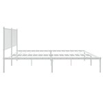 vidaXL Cadre de lit métal sans matelas et tête de lit blanc 140x200 cm