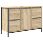 vidaXL Ensemble de meubles de salle de bain 3 pièces en chêne Sonoma