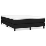 vidaXL Sommier à lattes de lit avec matelas Noir 160x200 cm Tissu