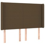 vidaXL Sommier à lattes de lit matelas et LED Marron foncé 140x200 cm