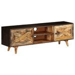vidaXL Meuble TV Bois de manguier massif 140 x 30 x 45 cm