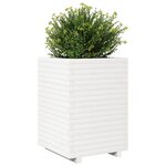 vidaXL Jardinière blanc 50x50x72 cm bois de pin massif