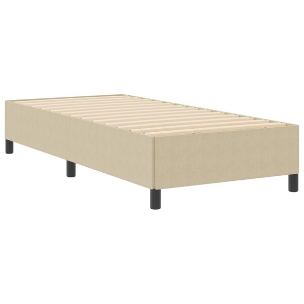 vidaXL Cadre de Lit Vert Clair Gris 90x200 cm Tissu Côtelé