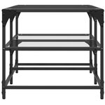 vidaXL Table basse avec dessus en verre transparent 98 5x50x45cm acier