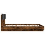 vidaXL Cadre de lit sans matelas chêne fumé 150x200 cm