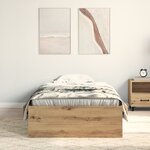 Lit vidaXL Artisan Chêne 90x190 cm Bois d'ingénierie