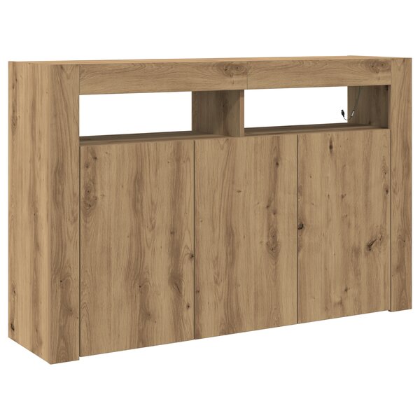 vidaXL Buffet Chêne artisanal Bois d'ingénierie 116 x 30 x 75 cm Buffet
