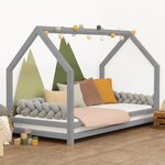 Lit cabane enfant FUNNY 90 x 200 gris