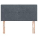 Tête de lit LED vidaXL capitonnée en gris foncé 100 cm en velours