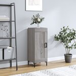 vidaXL Buffet Sonoma gris 34 5x34x90 cm Bois d'ingénierie