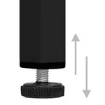 vidaXL Table de chevet Noir 40x30x54 5 cm Acier et verre
