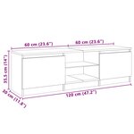 vidaXL Meuble TV avec lumières LED chêne sonoma 120x30x35 5 cm