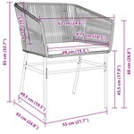 vidaXL Ensemble de salle à manger de jardin 5 pièces avec coussins en poly rattan noir