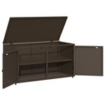 vidaXL Armoire de rangement jardin marron 110x55x60 5cm résine tressée