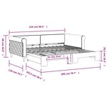 vidaXL Lit de jour avec gigogne sans matelas gris clair 100x200 cm