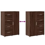 vidaXL Buffets 2 Pièces chêne marron 60x31x84 cm bois d'ingénierie
